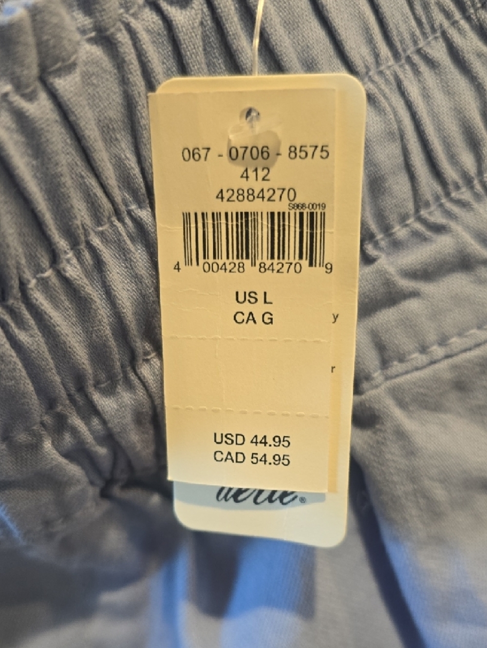 Aerie Light Blue Smocked Waist Shorts, NWT, Large - Picture 2 of 10